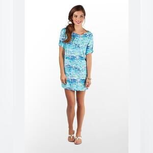 Lilly Pulitzer Camie High Tide Toile Beach Resort white Dress Size xs blue INV5